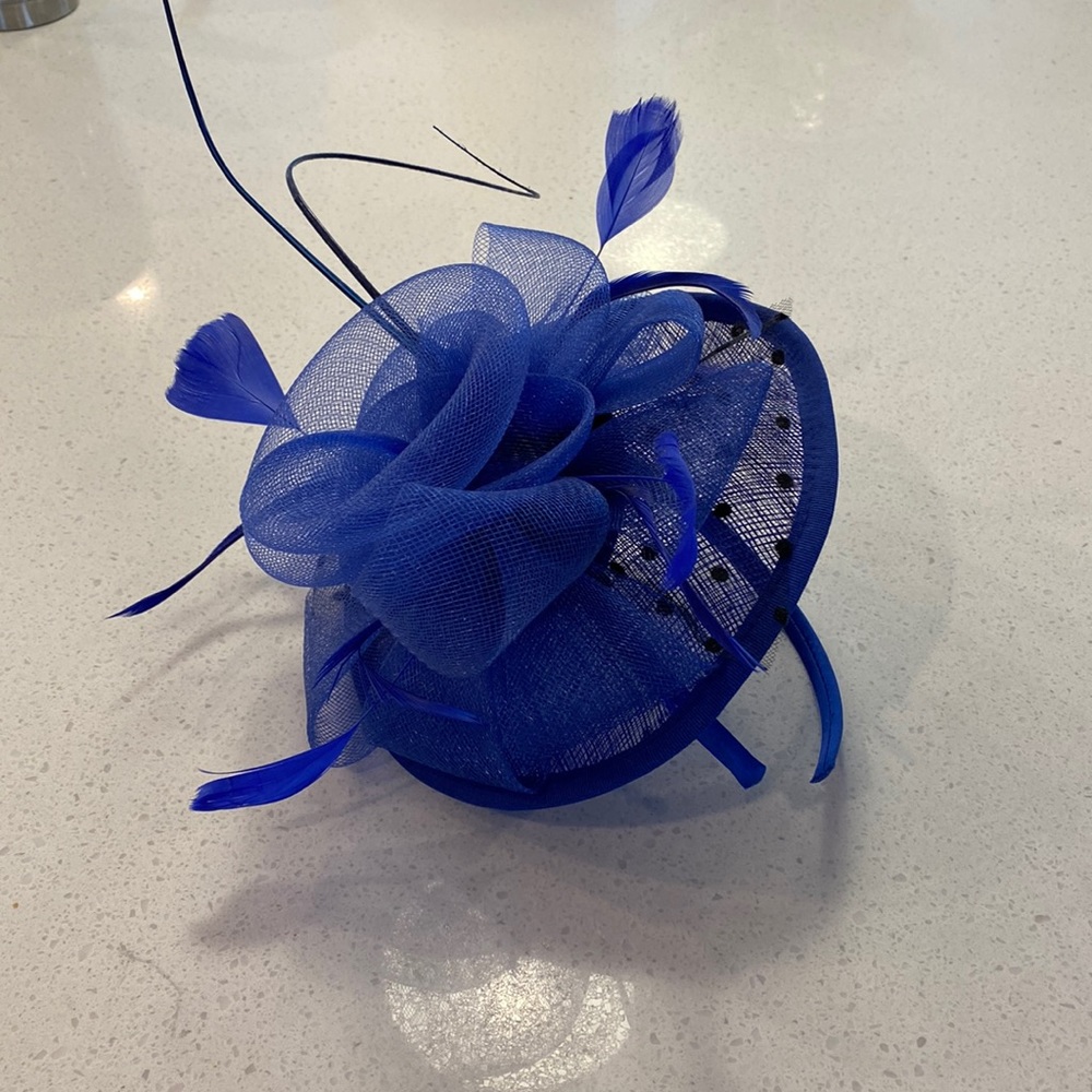 Royal blue Kentucky Derby fascinator